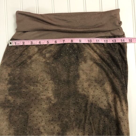 Sarah La Maxi Skirt Brown with Gold Embellishments - Picture 5 of 6